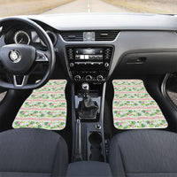 Monstera Tiare Plumeria Lei Pattern Car Mats Green Version