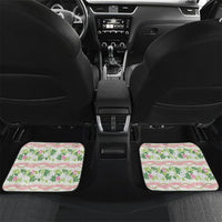 Monstera Tiare Plumeria Lei Pattern Car Mats Green Version