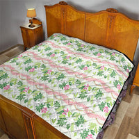 Monstera Tiare Plumeria Lei Pattern Quilt Green Version LT01 - Polynesian Pride