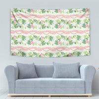 Monstera Tiare Plumeria Lei Pattern Tapestry Green Version LT01 - Polynesian Pride