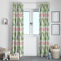 Monstera Tiare Plumeria Lei Pattern Window Curtain Green Version LT01 - Polynesian Pride