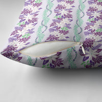 Monstera Tiare Plumeria Lei Pattern Pillow Cover Purple Version LT01 - Polynesian Pride