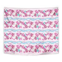 Monstera Tiare Plumeria Lei Pattern Tapestry Pink Version LT01 - Polynesian Pride