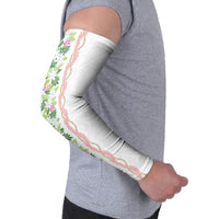 Monstera Tiare Plumeria Arm Sleeves Green Polynesian Pattern LT01 - Polynesian Pride