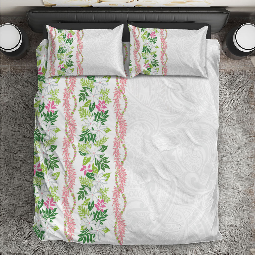 Monstera Tiare Plumeria Bedding Set Green Polynesian Pattern LT01 Green - Polynesian Pride