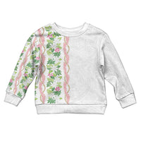 Monstera Tiare Plumeria Kid Ugly Christmas Sweater Green Polynesian Pattern LT01 Kid Green - Polynesian Pride