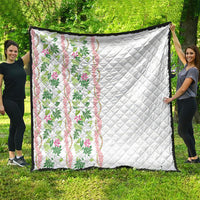 Monstera Tiare Plumeria Quilt Green Polynesian Pattern LT01 - Polynesian Pride