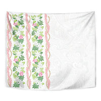Monstera Tiare Plumeria Tapestry Green Polynesian Pattern LT01 - Polynesian Pride