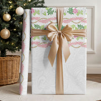Monstera Tiare Plumeria Wrapping Paper Green Polynesian Pattern LT01 - Polynesian Pride
