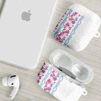 Monstera Tiare Plumeria AirPods Case Pink Polynesian Pattern LT01 - Polynesian Pride