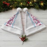 Monstera Tiare Plumeria Christmas Santa Hat Pink Polynesian Pattern LT01 - Polynesian Pride