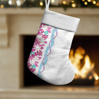 Monstera Tiare Plumeria Christmas Stocking Pink Polynesian Pattern LT01 Set of 2 Pink - Polynesian Pride
