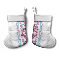 Monstera Tiare Plumeria Christmas Stocking Pink Polynesian Pattern LT01 - Polynesian Pride