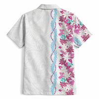 Monstera Tiare Plumeria Hawaiian Shirt Pink Polynesian Pattern LT01 - Polynesian Pride