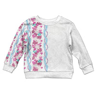 Monstera Tiare Plumeria Kid Ugly Christmas Sweater Pink Polynesian Pattern LT01 Kid Pink - Polynesian Pride