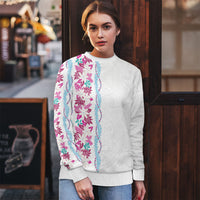 Monstera Tiare Plumeria Ugly Christmas Sweater Pink Polynesian Pattern LT01 - Polynesian Pride