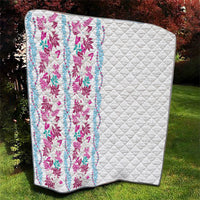 Monstera Tiare Plumeria Quilt Pink Polynesian Pattern LT01 - Polynesian Pride