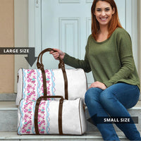 Monstera Tiare Plumeria Travel Bag Pink Polynesian Pattern LT01 - Polynesian Pride