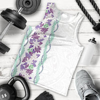 Monstera Tiare Plumeria Men Tank Top Purple Polynesian Pattern LT01 - Polynesian Pride