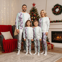 Monstera Tiare Plumeria Christmas Pajama Set Purple Polynesian Pattern LT01 - Polynesian Pride