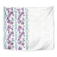 Monstera Tiare Plumeria Tapestry Purple Polynesian Pattern LT01 - Polynesian Pride