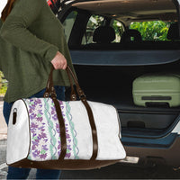 Monstera Tiare Plumeria Travel Bag Purple Polynesian Pattern LT01 - Polynesian Pride