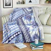Hawaii Quilt Blanket Kakau Polynesian Pattern Blue Version LT01 - Polynesian Pride