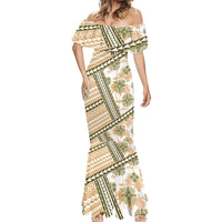 Hawaii Quilt Mermaid Dress Kakau Polynesian Pattern Gold Version LT01 - Polynesian Pride