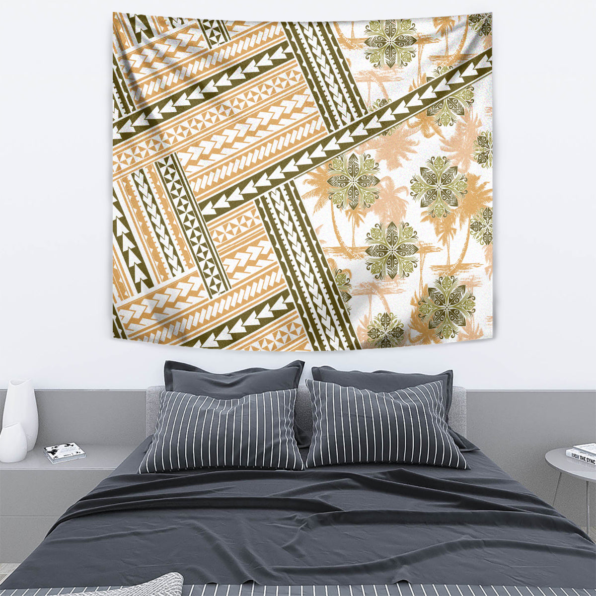 Hawaii Quilt Tapestry Kakau Polynesian Pattern Gold Version LT01 - Polynesian Pride