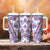 Hawaii Quilt Tumbler With Handle Kakau Polynesian Pattern Lilac Version