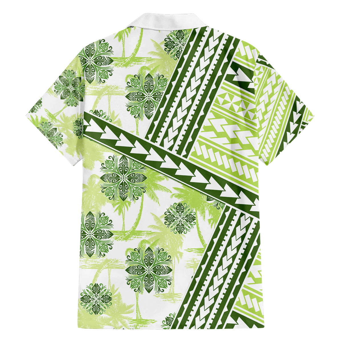 Hawaii Quilt Family Matching Puletasi Dress and Hawaiian Shirt Kakau Polynesian Pattern Olive Green Version LT01 - Polynesian Pride