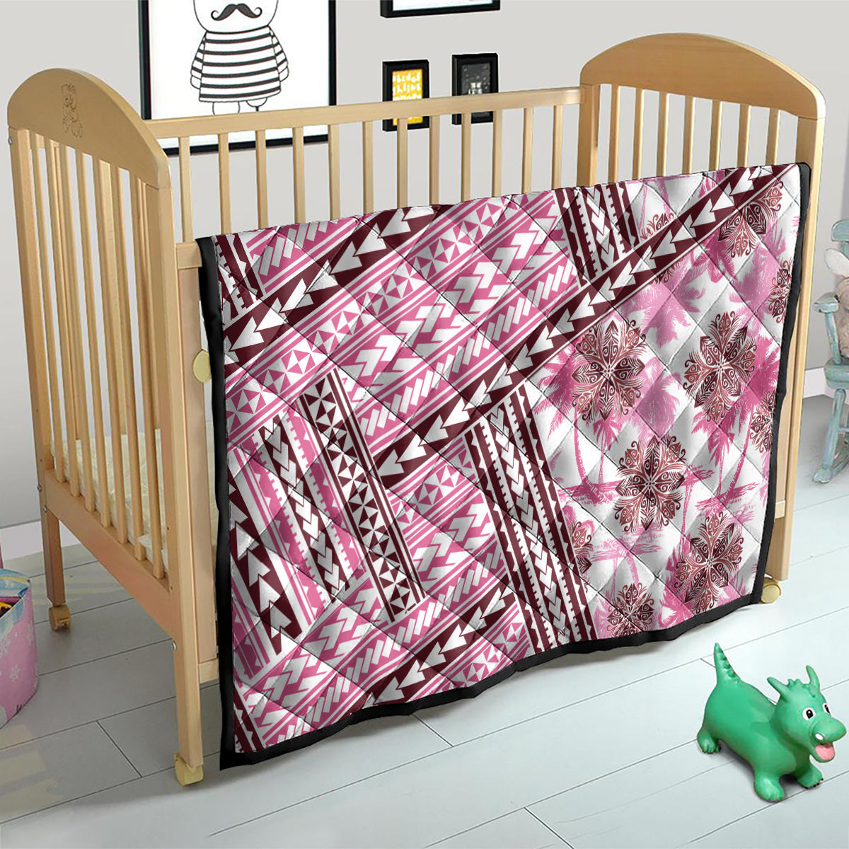 Hawaii Quilt Quilt Kakau Polynesian Pattern Mauve Pink Version LT01 - Polynesian Pride