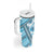 Hawaii Quilt Tumbler With Handle Kakau Polynesian Pattern Sky Blue Version