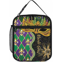 Mardi Gras Lunch Bag Gold Mask Unique Style LT01 10.2 × 8.3 × 4.3 inch Colorful - Polynesian Pride