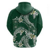Polynesian Hawaiian Plumeria Tribal Pattern Hoodie Green Version LT01 - Polynesian Pride