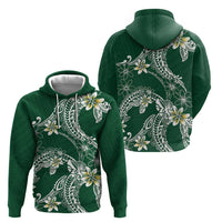Polynesian Hawaiian Plumeria Tribal Pattern Hoodie Green Version LT01 - Polynesian Pride
