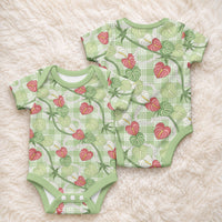 Anthurium Pikake Ti Leaf Palaka Baby Onesie Green Version LT01 - Polynesian Pride