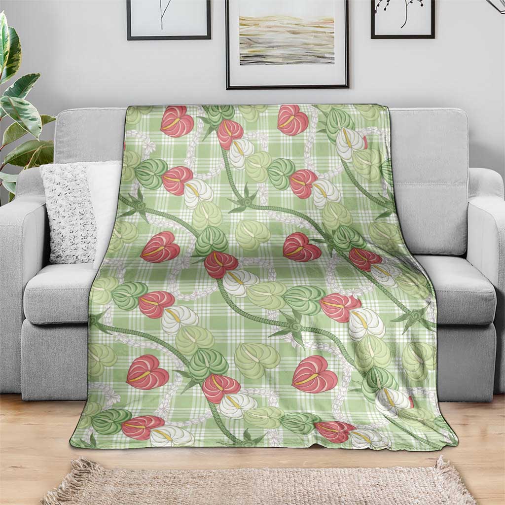 Anthurium Pikake Ti Leaf Palaka Blanket Green Version