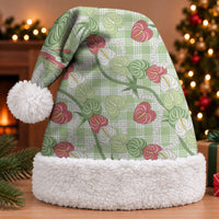 Anthurium Pikake Ti Leaf Palaka Christmas Santa Hat Green Version LT01 With Fur Green - Polynesian Pride