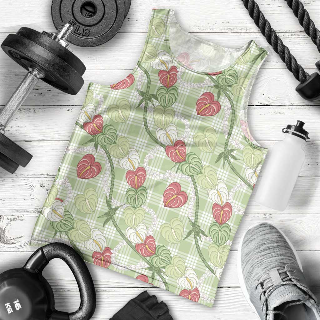 Anthurium Pikake Ti Leaf Palaka Men Tank Top Green Version