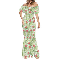 Anthurium Pikake Ti Leaf Palaka Mermaid Dress Green Version