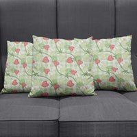 Anthurium Pikake Ti Leaf Palaka Pillow Cover Green Version