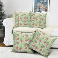 Anthurium Pikake Ti Leaf Palaka Pillow Cover Green Version