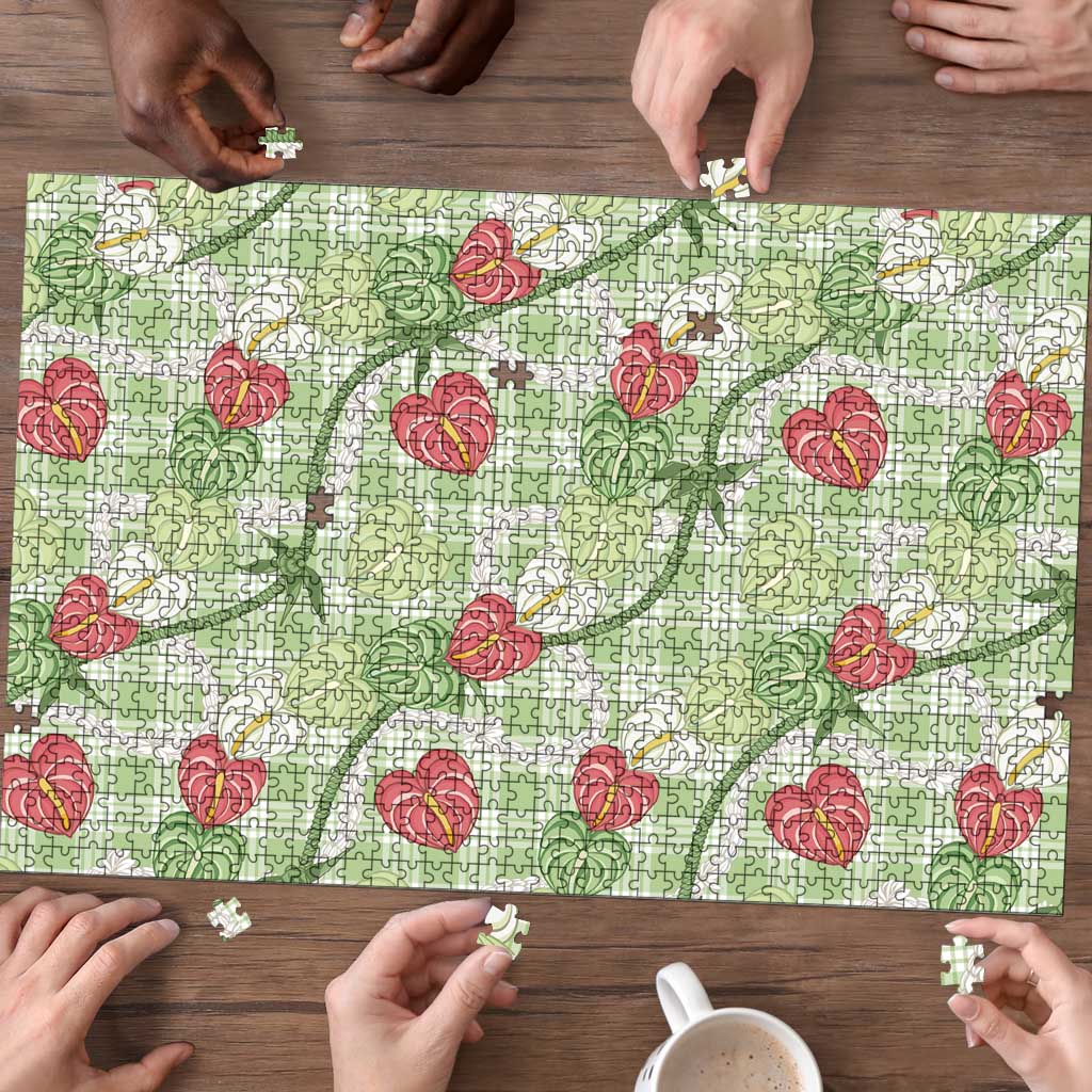 Anthurium Pikake Ti Leaf Palaka Puzzle Green Version