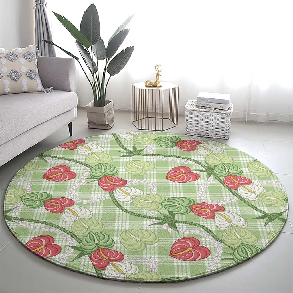Anthurium Pikake Ti Leaf Palaka Round Carpet Green Version