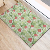 Anthurium Pikake Ti Leaf Palaka Rubber Doormat Green Version