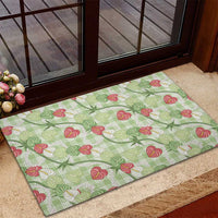 Anthurium Pikake Ti Leaf Palaka Rubber Doormat Green Version