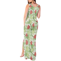 Anthurium Pikake Ti Leaf Palaka Tank Maxi Dress Green Version