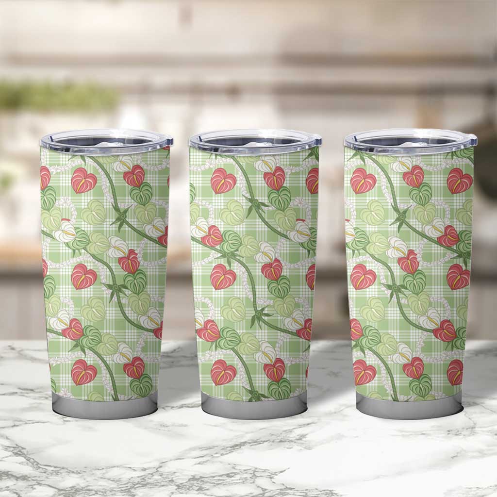 Anthurium Pikake Ti Leaf Palaka Tumbler Cup Green Version