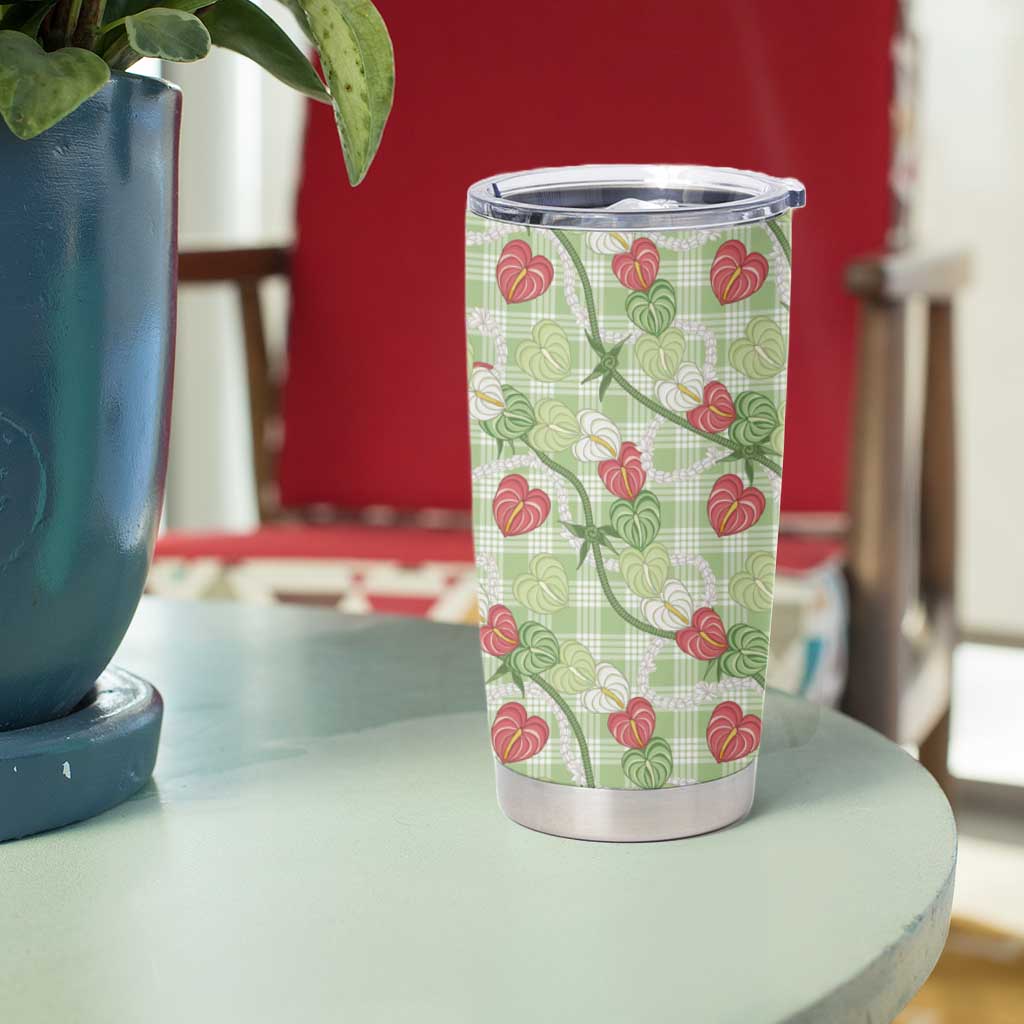 Anthurium Pikake Ti Leaf Palaka Tumbler Cup Green Version